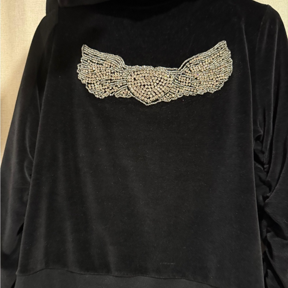 Twisted Heart Black embellished jacket with silvery Accents